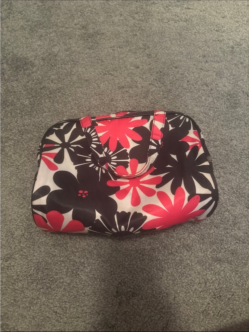 Floral Print Travel Cosmetic Bag